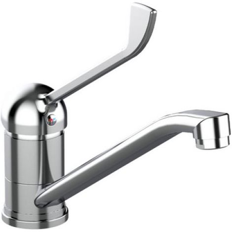 MISCELATORE MONOCOMANDO LAVELLO LEVA CLINICA FRONTALE LINEA TEN Cromo