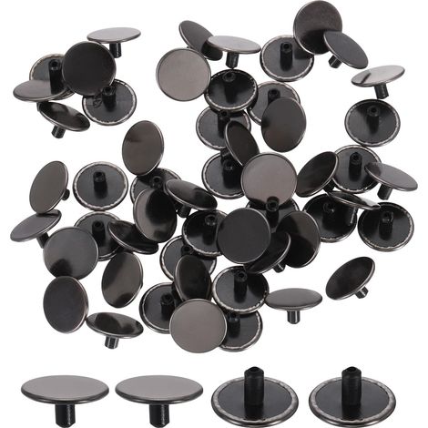 120Pcs Bouchons De Trou Plastique 3x13mm Noir Métallisé (1/5)