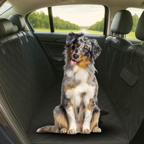 Housse de siège auto pour chien – Housse universelle pour siège arrière et coffre Oxford imperméable antidérapante anti-rayures – Protection sièges auto pour chiens avec poche porte-accessoires