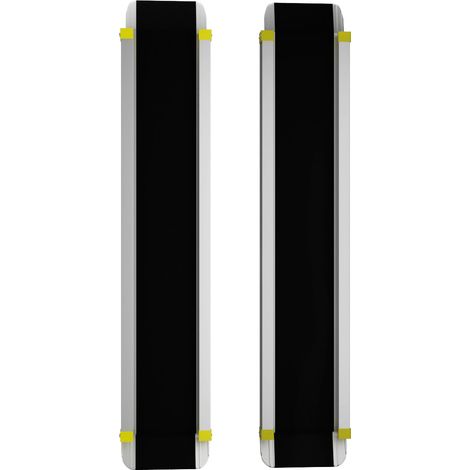 Rampa telescopica antiscivolo regolabile 91,5-152,5 x 19 cm supporta 270 kg uso veicolo design moderno in alluminio nero 200013341