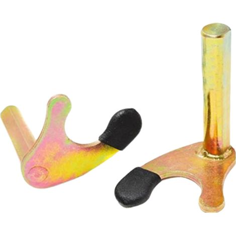 Lot de 2 béquilles de roue arrière de moto - Support de montage en fer - Supports de levage à bobine oscillante - Crochet de support pour vélo de montagne et vélos de route (1/5)