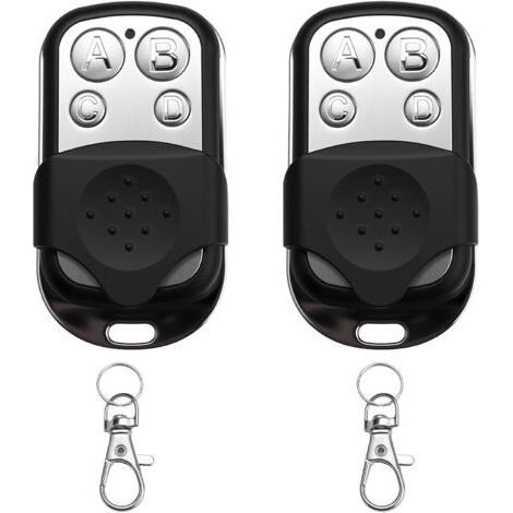 2 Pièces Telecommande Universelle Portail 433.92 MHz Bip Portail Universelle Sans Fil Compatible télécommande garage Code Fixe Rolling Code à 4 Boutons pour Porte de Garage et Voiture (1/5)