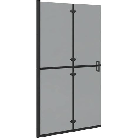 Mur de douche à l'italienne Noir et transparent foncé CFW144844 (1/5)