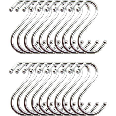 Crochet S Stainless Steel Crochet Kitchen Crochets S Shaped Suspension Hook Kitchen Utensils(Lot of 20) (1/4)