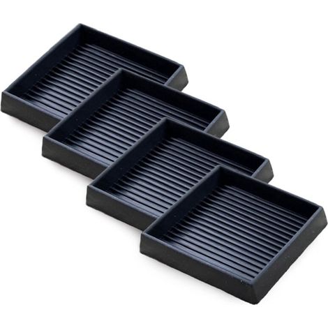 Lot de 4 protections antidérapantes pour meubles - Pièces carrées en caoutchouc de 5 x 5 cm, protège-pieds de canapé, chaise, dessus de lit
