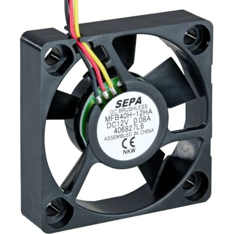 SEPA MFB40H12HA-001 Ventola assiale 12 V/DC 13.92 m³/h (L x L x A) 40 x 40 x 10 mm