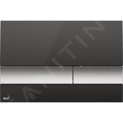 Alca Basic - Bouton de commande affleurant, noir/chrome mat M1728-2 (1/3)