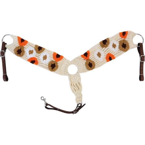 MARRONE - Woolen Flowers Wolle und Leder Mischung Western Vorderzeug mit Blumenmuster (1/4)