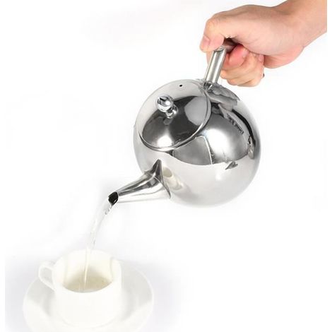 Théière - ZJCHAO - 1.5L - Acier inoxydable - 270g - Non compatible lave-vaisselle