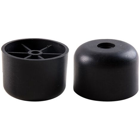 Farbe Schwarz, 12 Stück Möbel Füße aus Kunststoff, Höhe 25 mm, Runde Möbelfüße für Sofa (1/5)