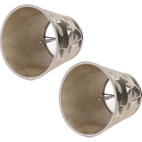Lot de 2 abat-jour cylindriques E14 en PVC, style moderne et décoratif, pour lampe de table, applique murale ou plafonnier. (1/5)