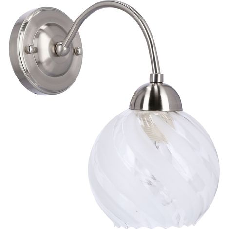 Applique Baida satin verre motif E27 60W Candellux (1/2)