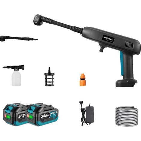 Pistolet à eau électrique, buse 6-en-1, réservoir d'eau pliable, 2xBatterie-Sans Seau (1/2)