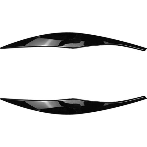 Adesivo per modanatura fari per BMW Serie 3 E90 E91 2005-2012 - Striscia per sopracciglia nera lucida (1/4)