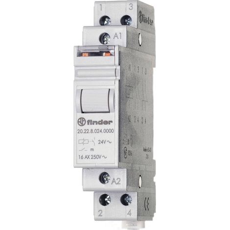 Télérupteur pour profilé Finder 20.22.8.230.4000 2 NO (T) 230 V/AC 16 A 4000 VA 1 pc(s) S72964 (1/3)