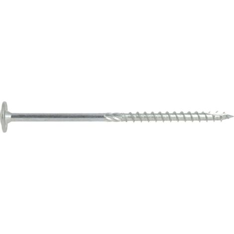 200 Vis Torx zingués blanc - Diamètre 6 mm - (Embout Inclus) - Diamètre 6 mm