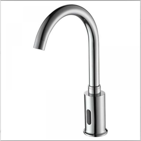 Elkuaie Robinet Automatique - Robinet à Capteur Infrarouge Chaud - Fonctionnement Sans Contact Économie d'Eau - 1 Pièce - Cuisine Salle de Bain Noir Mat (1/5)