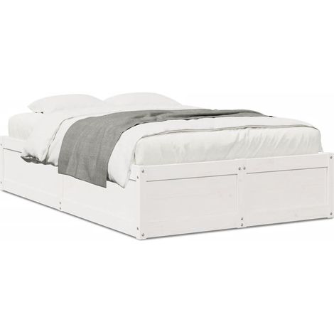 Maison Exclusive - Letto senza Materasso Bianco 135x190 cm Legno Massello di Pino
