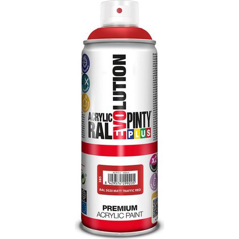 Vernice Spray PintyPlus Evolution 520cc RAL 3020 Rosso Traffico Opaco