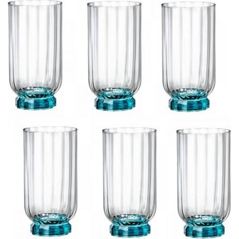 Set 6 Bicchieri da Tavola Florian Beverage Lucent Blue 43 cl Rocco Bormioli (1/2)