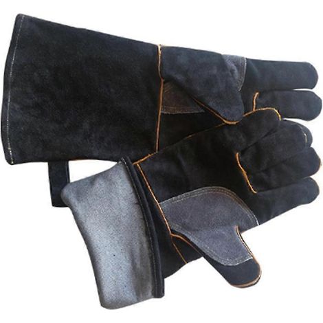 Gants résistants à la chaleur, 1 paire de gants de barbecue extrêmement résistants à la chaleur, longs, gants de four (1/5)
