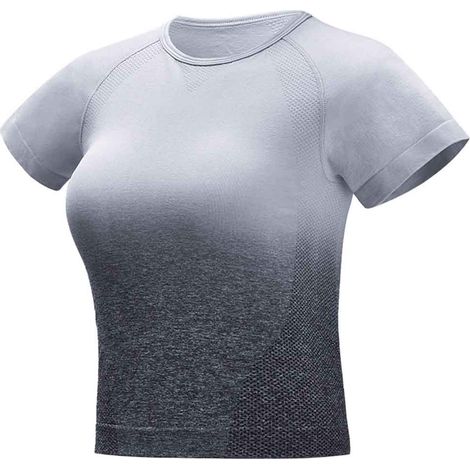 1 Haut court,Manches courtes,Femme,Sport,Yoga,Gym,Gris,Taille L（Q3 : Nouveaux produits pour le mois d'août） (1/5)