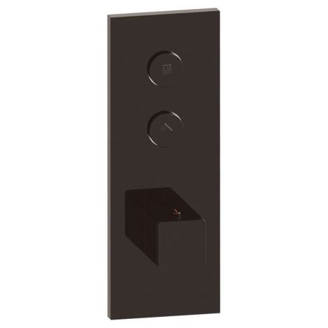 Façade Thermo Twist thermostatique 2 sorties Chromé Noir Quadri - CRISTINA ONDYNA XQ61272
