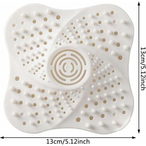 2 pièces attrape cheveux douche,filtre a cheveux pour douche avec Ventouse tamis evier bouchon baignoire anti cheveux filtre bonde douche filtre baignoire pour Cuisine lavabo salle de bain (1/4)
