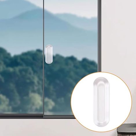 Poignées autocollantes transparentes Poignées de porte coulissante ovales Pour portes en verre, fenêtres, tiroirs, armoires (1/2)