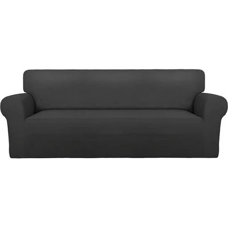 1 Housse de canapé, tissu extensible, mousse antidérapante, fond élastique, salon (1/5)