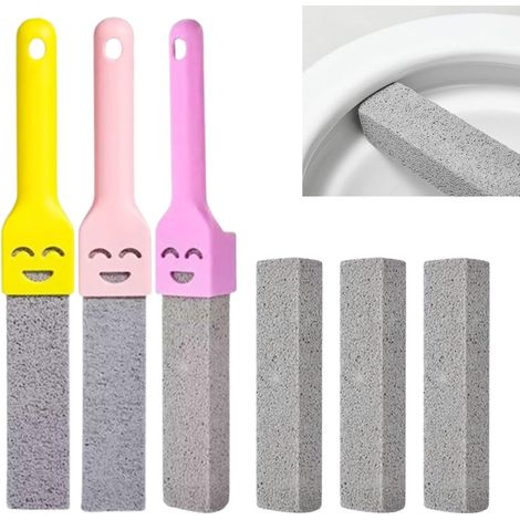 6 Pièces Brosse de Nettoyage en Pierre Ponce avec 3 Poignées Brosse Pierre Ponce WC Brosse de Nettoyage Remplaçable Enlever les Taches Sur les Toilettes Salle de Bain Cuisine Piscine (1/5)