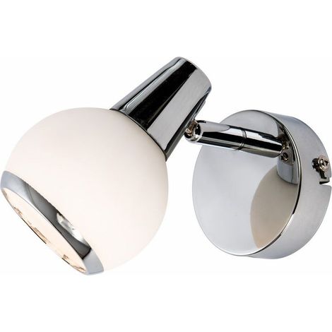 Applique murale chrome verre Loris 1xE14 40W Reality