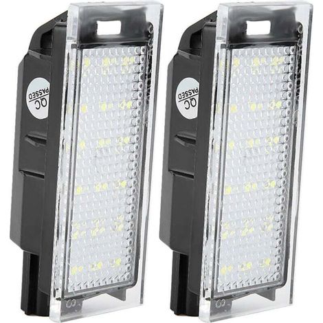 Set di 2 luci targa a LED per auto Twingo/Clio/Megane/Lagane, luci targa a LED per auto, lampada bianca SMD 12V per Megane 2 3 Clio Laguna 2 Twingo