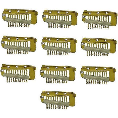 10er-Pack stabile Chunni-Clips mit Sicherheitsnadel, Gold (1/5)