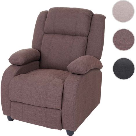 Fauteuil TV Lincoln, fauteuil de relaxation, tissus - crème-gris (1/5)