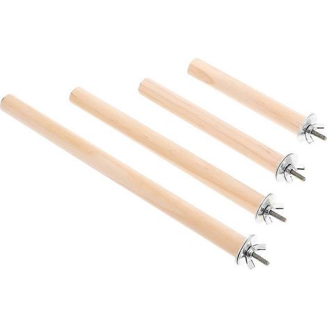 Perchoir en bois pour cage, 4 pièces, support de jeu pour perroquets, affûtage des griffes (1/5)