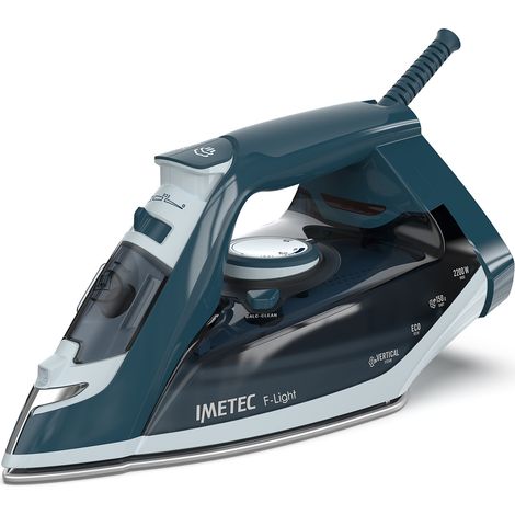 Imetec 9041 Bügeleisen Trocken- & Dampfbügeleisen Keramik-Bügelsohle 2200 W Blau, Hellblau