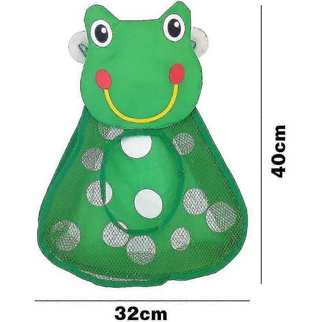 Organisateur de jouets de bain pour bébé Bagpanda en filet à mailles animales (1 pièce, noir et blanc) (1/5)