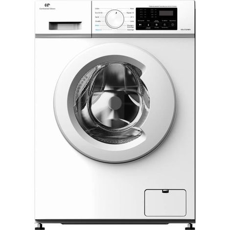 Continental Edison – Lave-linge hublot 7 kg CELL712IW3 – Induction – 1200 trs/min – Blanc – Silencieux et performant pour petites familles