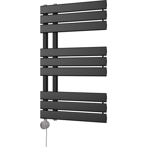 Tristan - Black Electric Towel Rail H816mm x W500mm 400w Thermostatic (1/3)