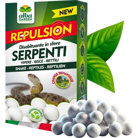 Disabituante Serpenti e Rettili Repellente in Sfere di Cellulosa Barriera Vegetale Olfattiva Anti Rettili Allontana i Rettili x 100 g (1/5)