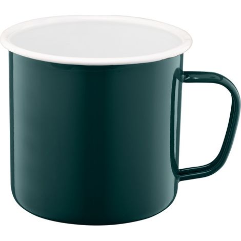 Tazza smaltata ROBERTO con manico 1,2 l 1200 ml 12 cm verde turchese (1/3)
