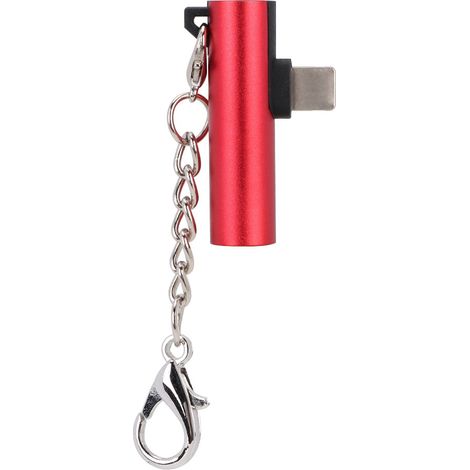 2-en-1 adaptateur clé USB pour iPhone 7/7 Plus/8/8 Plus/X/XS/XR/XS MAX, rouge, porte-clés chargeur (1/5)