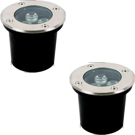 luci LED subacquee - Faretto da incasso impermeabile, IP67, luce da giardino a bassa tensione, faretto interrato da 3W per esterni, illuminazione per prato, vialetto e patio (Colore: Bianco) (1/5)