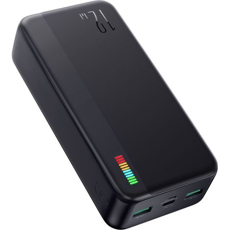 Joyroom Powerbank 30000mAh Dazzling Series 12W zwei USB-Ausgangsports Schwarz (JR-T018) (1/5)