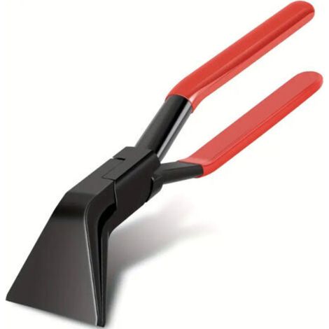 Klappzange, rot, 1 Stück. 45°-Winkelzange für Bleche. Robuste, rutschfeste Griffe. Rostbeständige Zange.