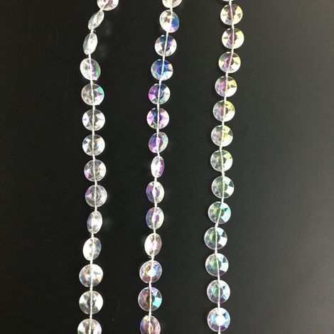 Rideau de perles acryliques pour mariage, style 2020, chaîne de perles, soucoupe volante colorée de 10 mm (1/5)