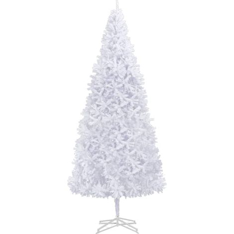 Vidaxl – Sapin de Noël artificiel 500 cm blanc – 5830 branches en PVC – Diamètre 230 cm – Base en acier pour stabilité – Facile à assembler