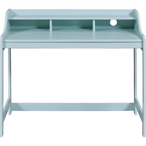 Meuble du bureau, bureau pour enfant en pin massif coloris vert sauge - longueur 110 x profondeur 68 x hauteur 90 cm (1/3)