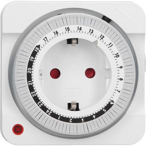 Minuteur de Prise Mécanique 24H avec Incréments de 15 Min, Programmable pour Vélo Électrique, Prise EU 230V (1/5)